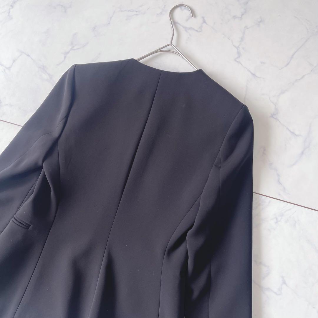 【未使用級】Theory LINDRAYIA ノーカラージャケット ボタンレス