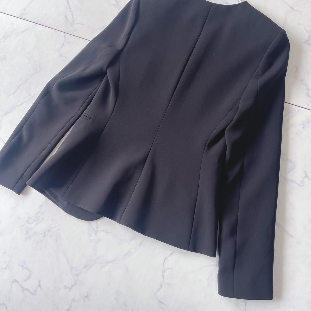 【未使用級】Theory LINDRAYIA ノーカラージャケット ボタンレス