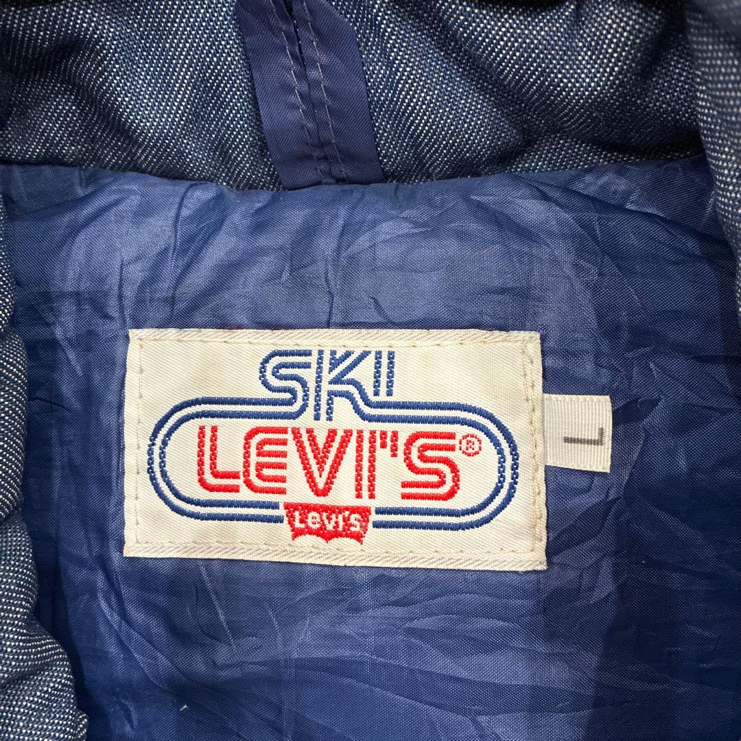 70s スキーリーバイス ビンテージ デニム ダウンベスト Lサイズ