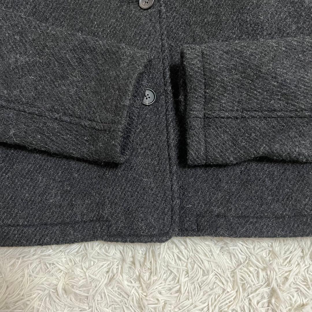 マーガレットハウエル ステンカラーウールショートコート グレー M