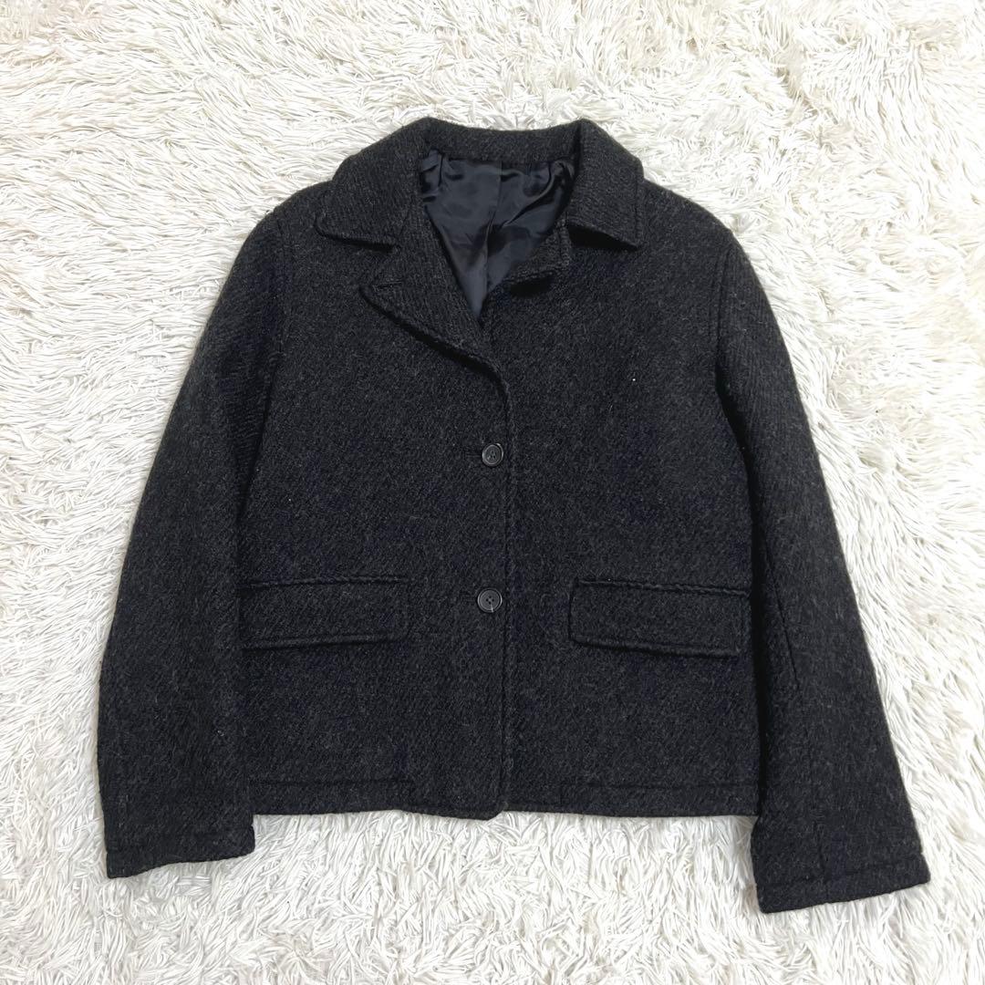 マーガレットハウエル ステンカラーウールショートコート グレー M