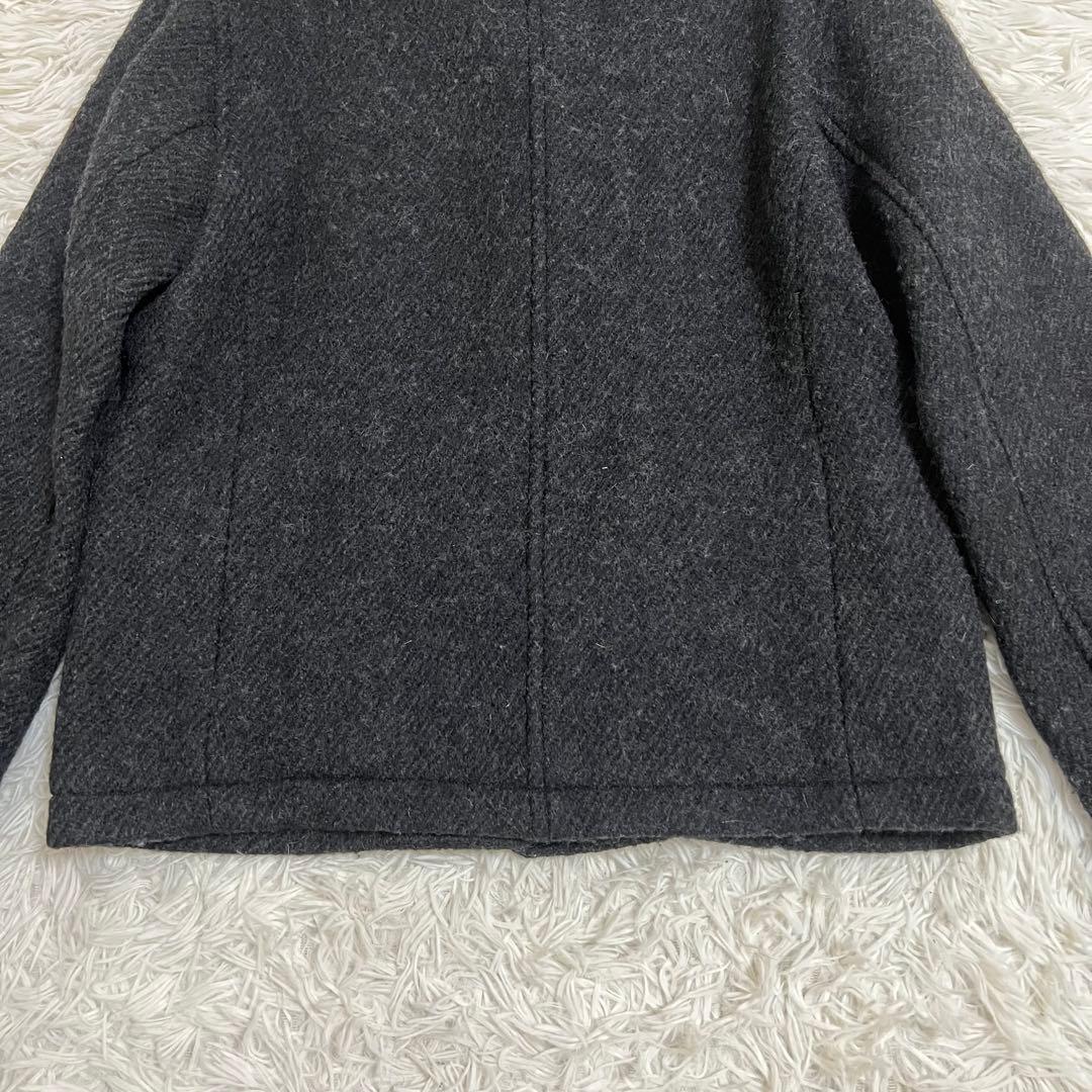 マーガレットハウエル ステンカラーウールショートコート グレー M