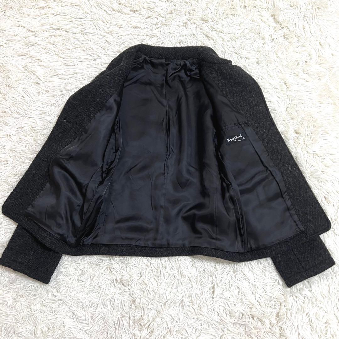 マーガレットハウエル ステンカラーウールショートコート グレー M