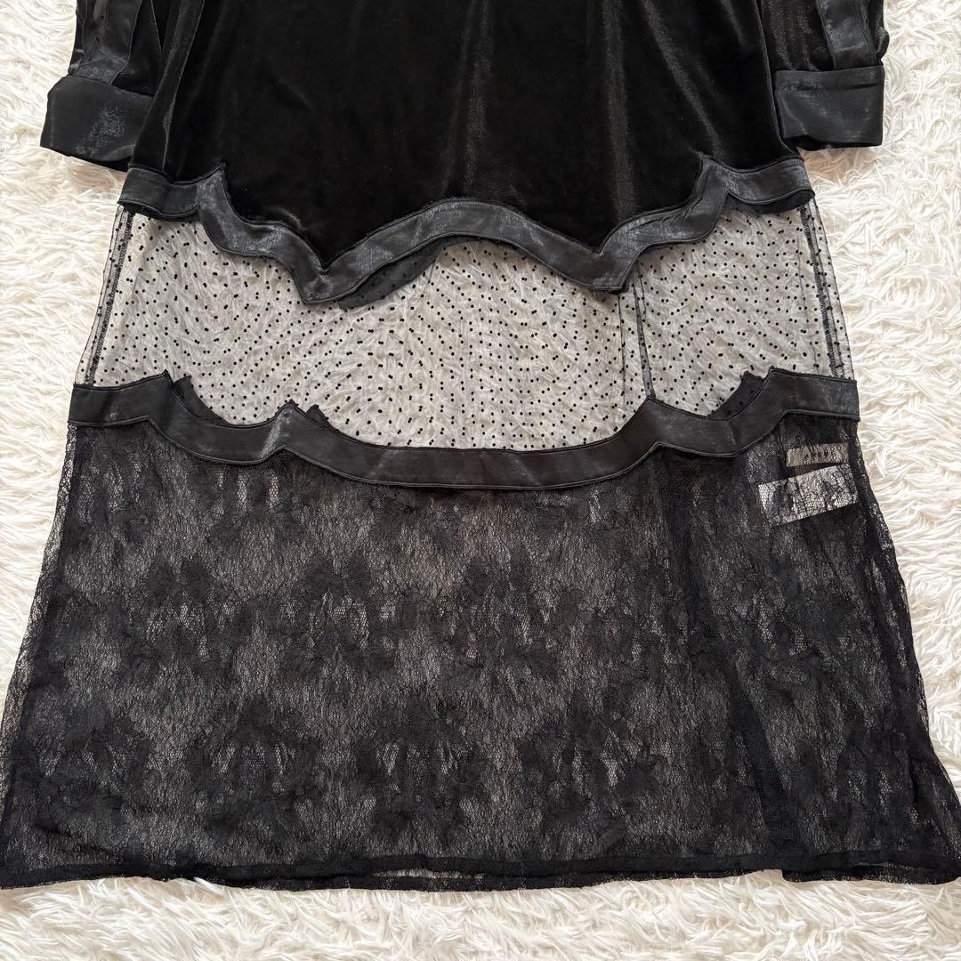 極美品✨AMERI WAVE SWITCH SHEER DRESS