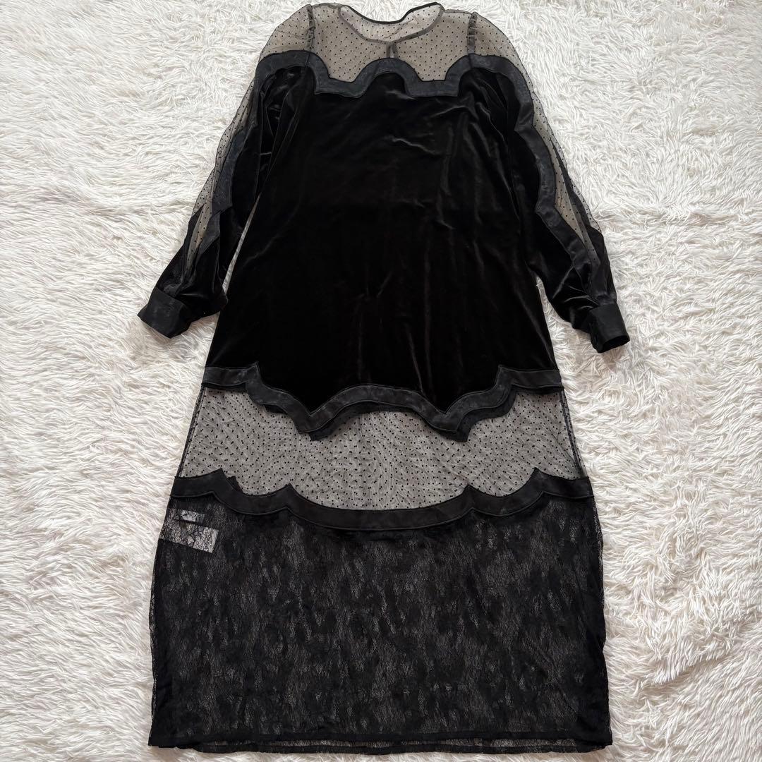 極美品✨AMERI WAVE SWITCH SHEER DRESS