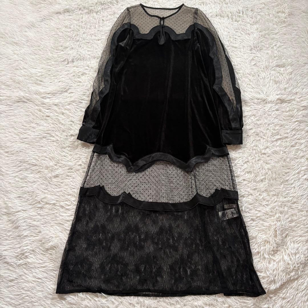 極美品✨AMERI WAVE SWITCH SHEER DRESS
