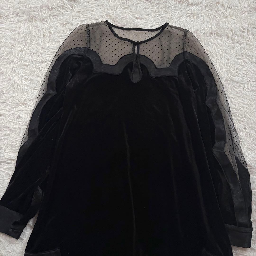 極美品✨AMERI WAVE SWITCH SHEER DRESS