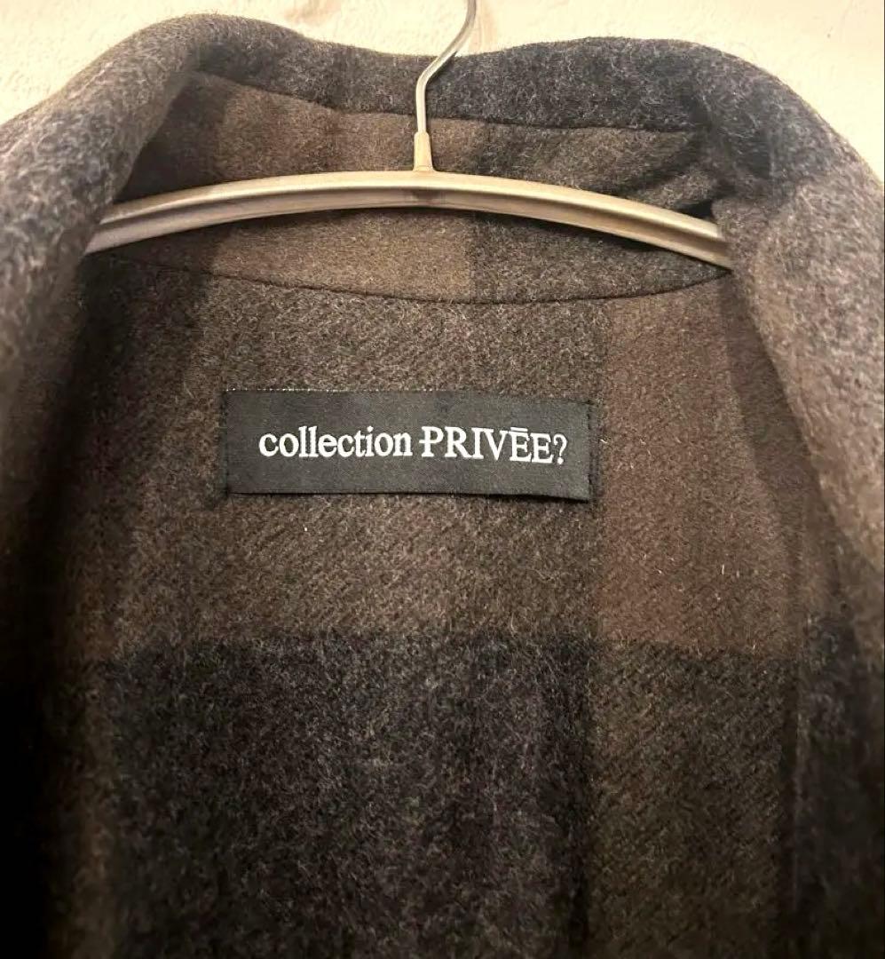 collection PREVEE? プリべ　チェック柄ダブル　ロングコート
