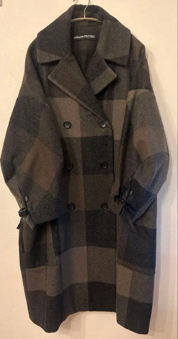 collection PREVEE? プリべ　チェック柄ダブル　ロングコート