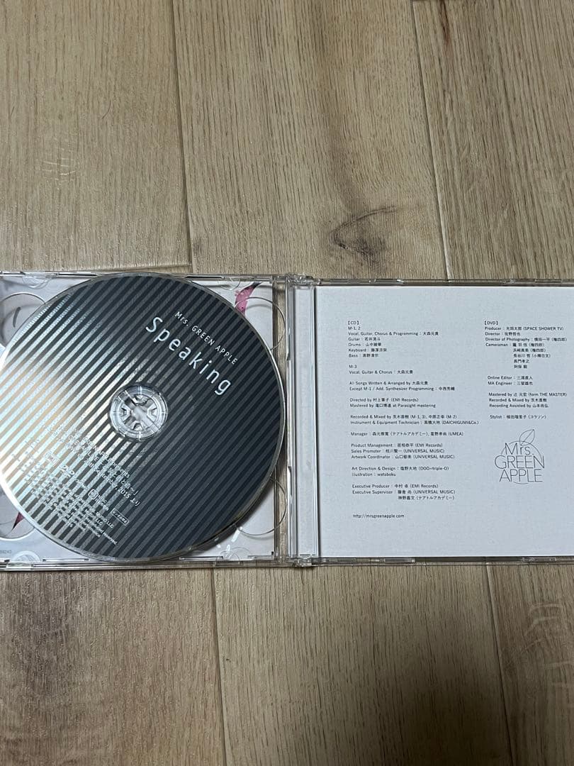 【直筆サイン入り初回限定版】Mrs. GREEN APPLE Speaking