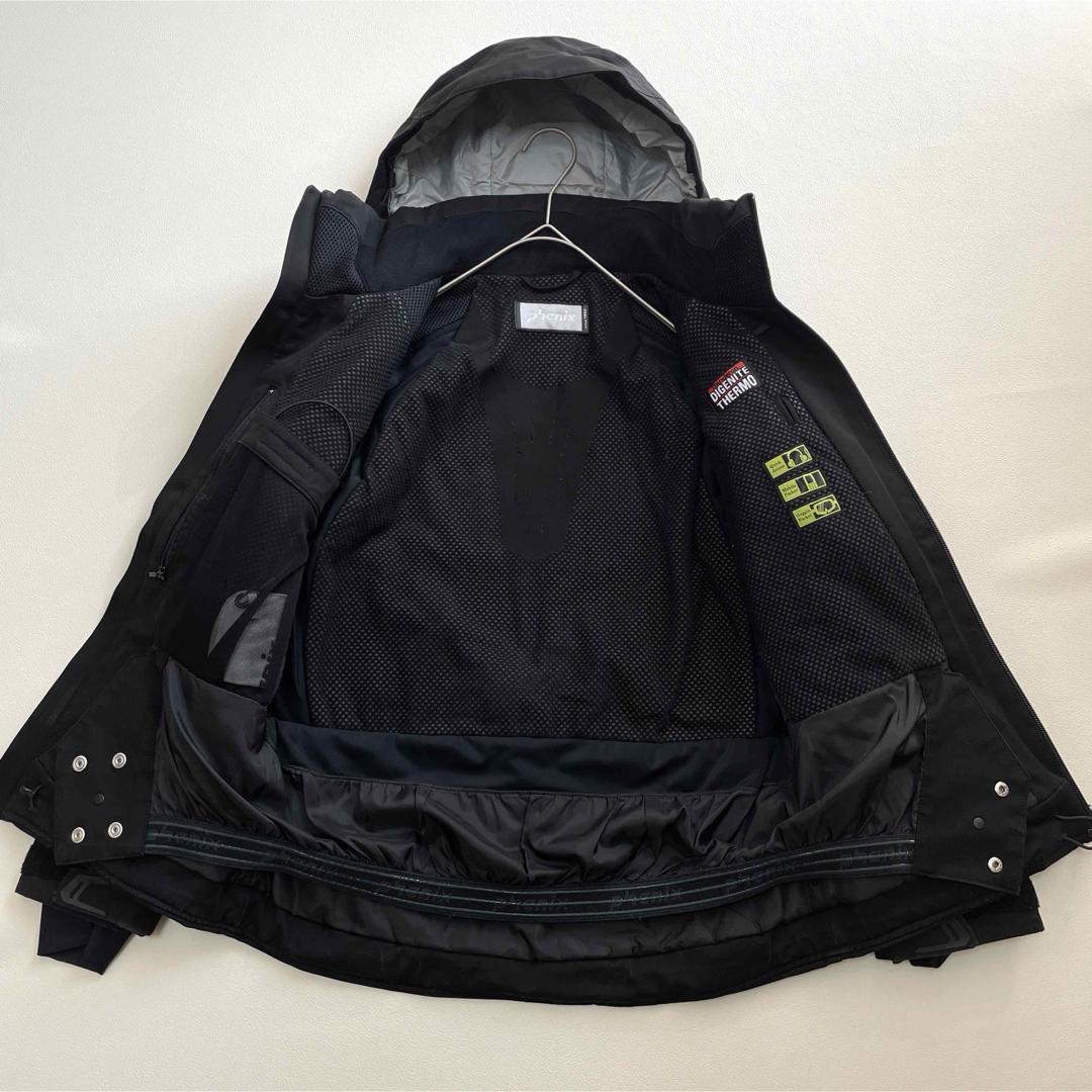 6687【美品】フェニックス　スキージャケット　チケットホルダー付　ブラック