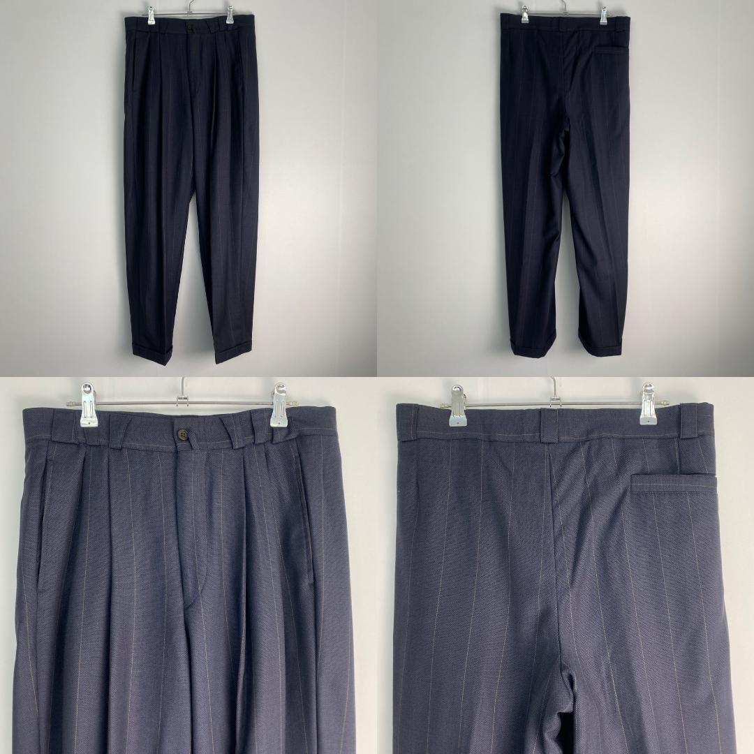 ジャンニヴェルサーチ　スーツ　ダブルスーツ　ストライプ　ヴィンテージ