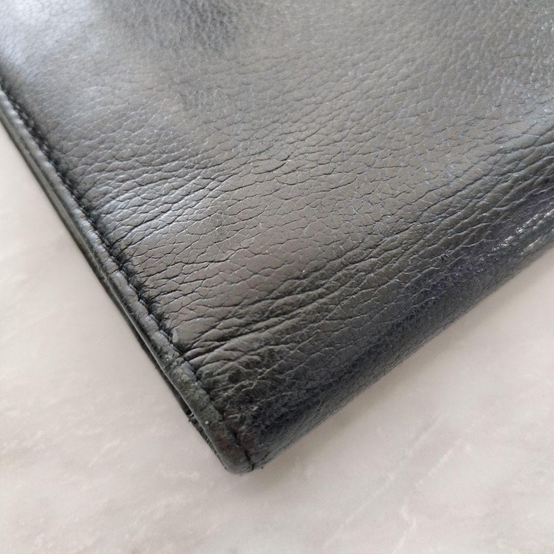 CHANEL カメリア型押し ココマーク 長財布 ブラック