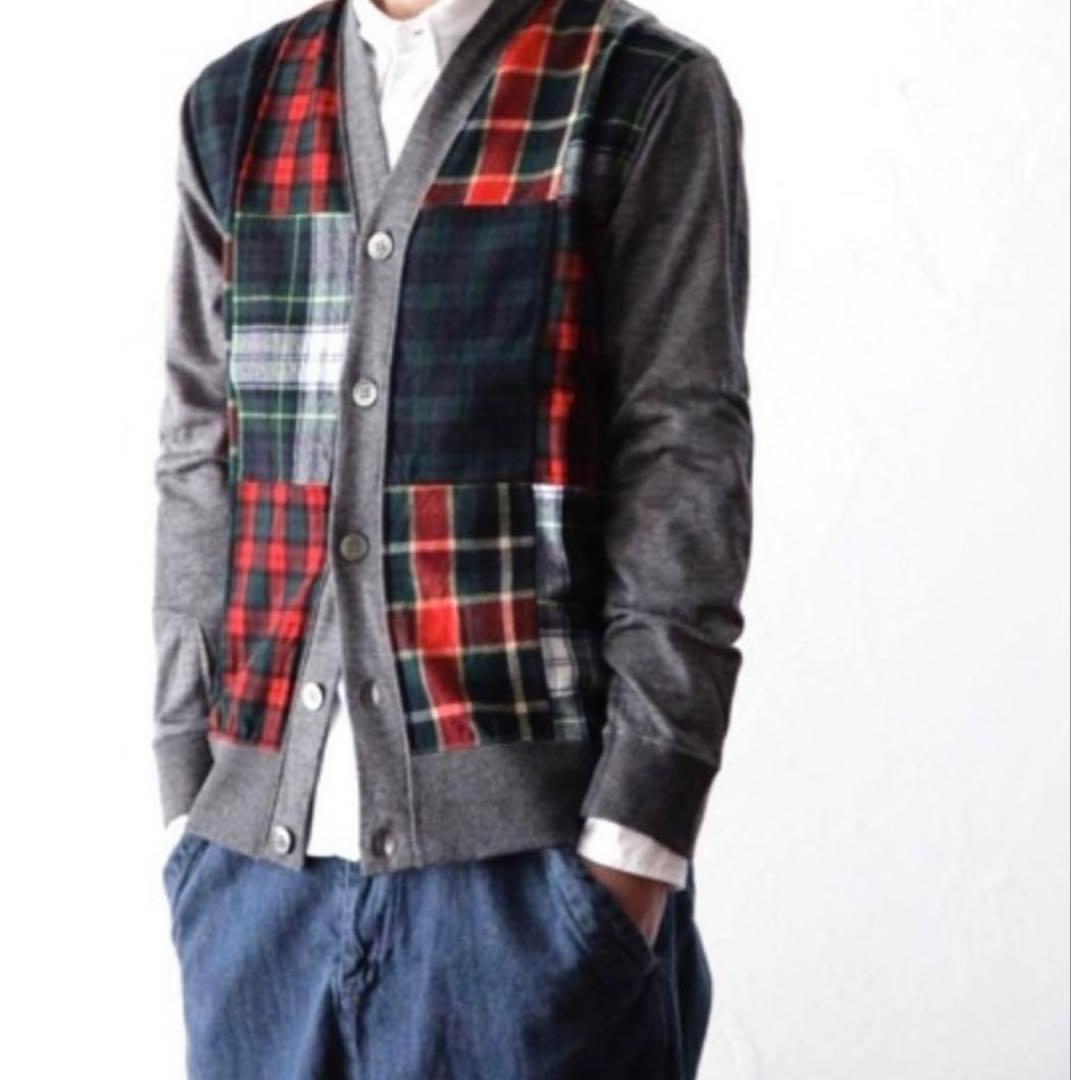 COMME des GARCONS HOMME パッチワークカーディガン