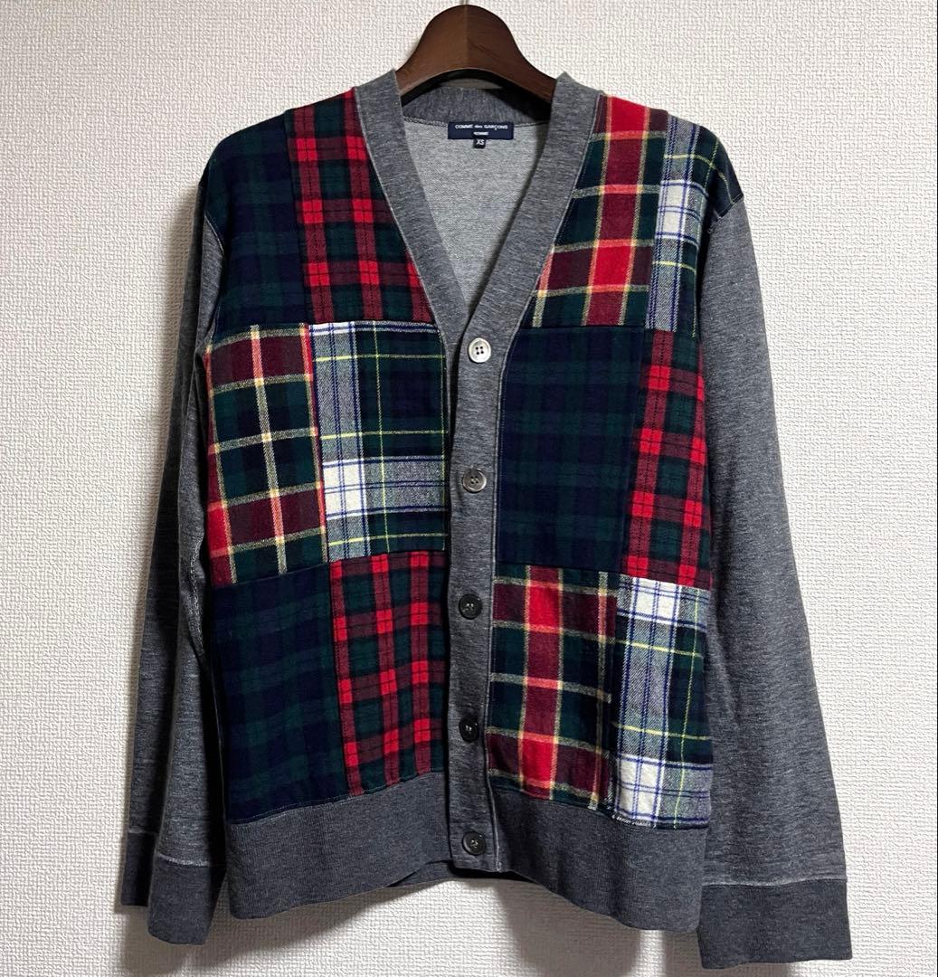 COMME des GARCONS HOMME パッチワークカーディガン