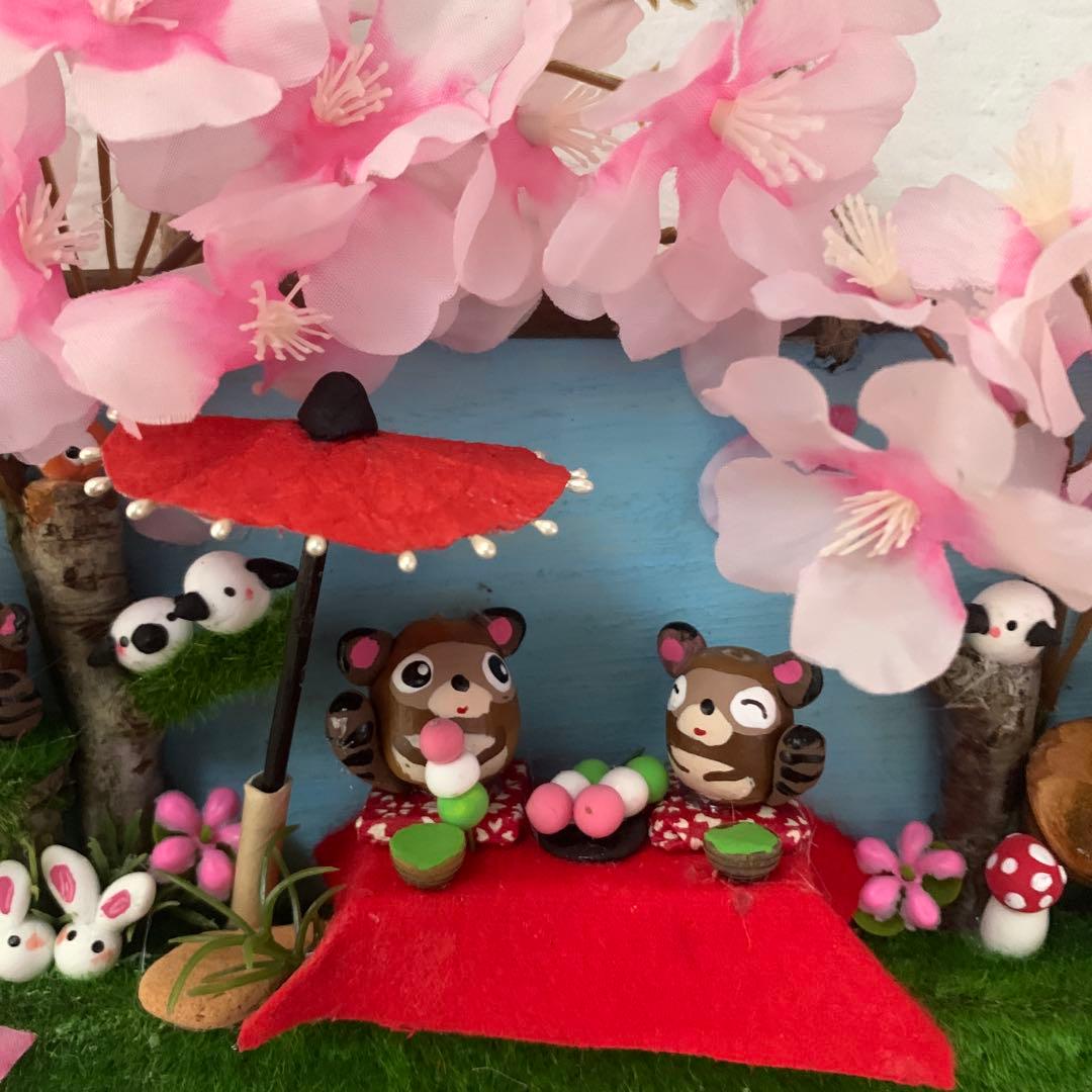 どんぐりアート♡春のオブジェ2点 ・掛けるタイプ2点