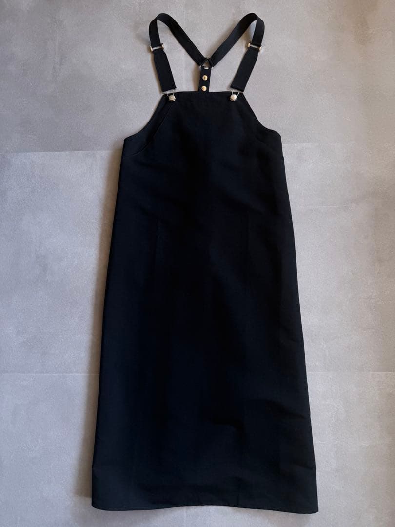 【美品✨】THE RERACS エプロンドレス ジャンパースカート ブラック