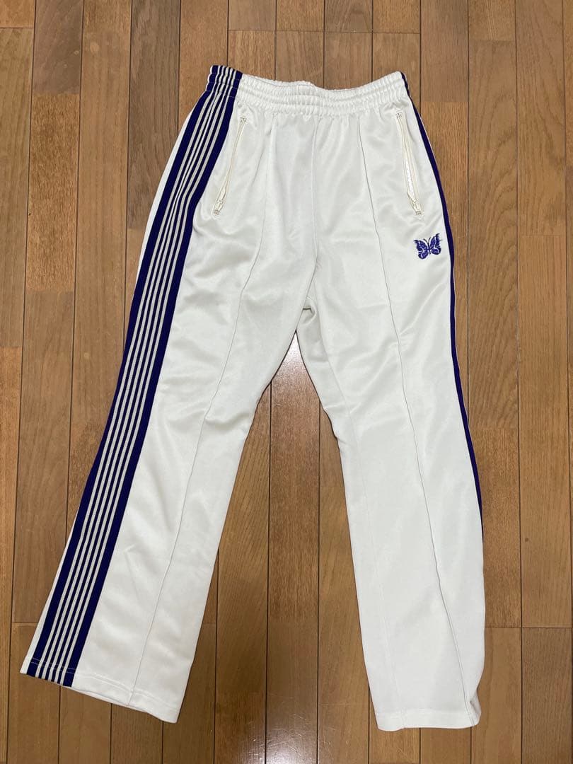 Needlesホワイト ストライプ トラックパンツ
