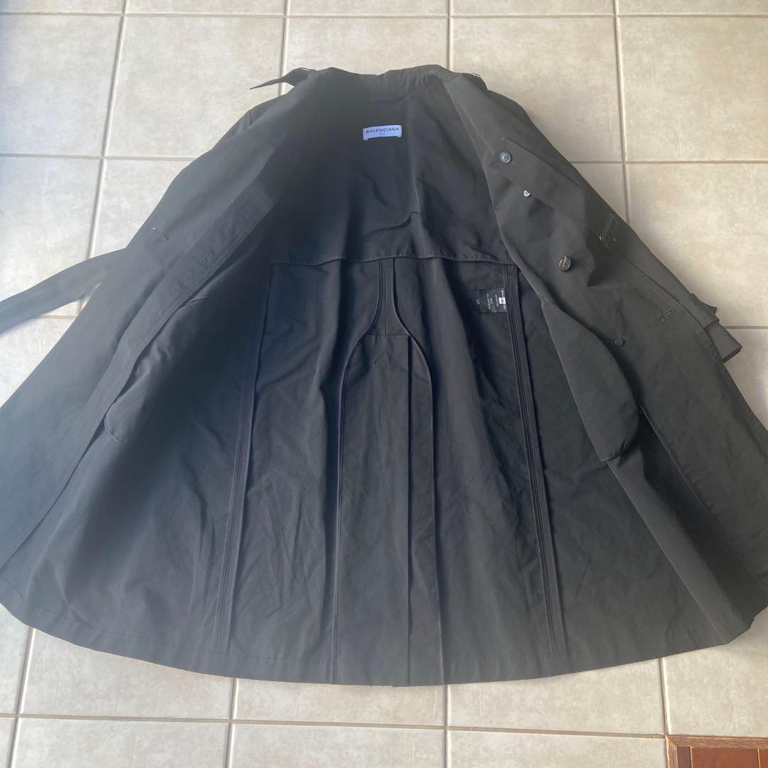 BALENCIAGA バレンシアガ　スイングトレンチコート　ブラック
