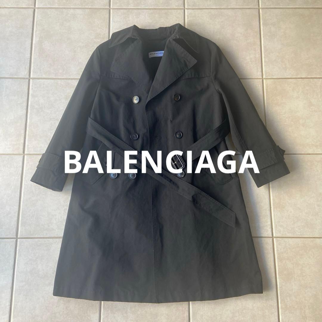 BALENCIAGA バレンシアガ　スイングトレンチコート　ブラック