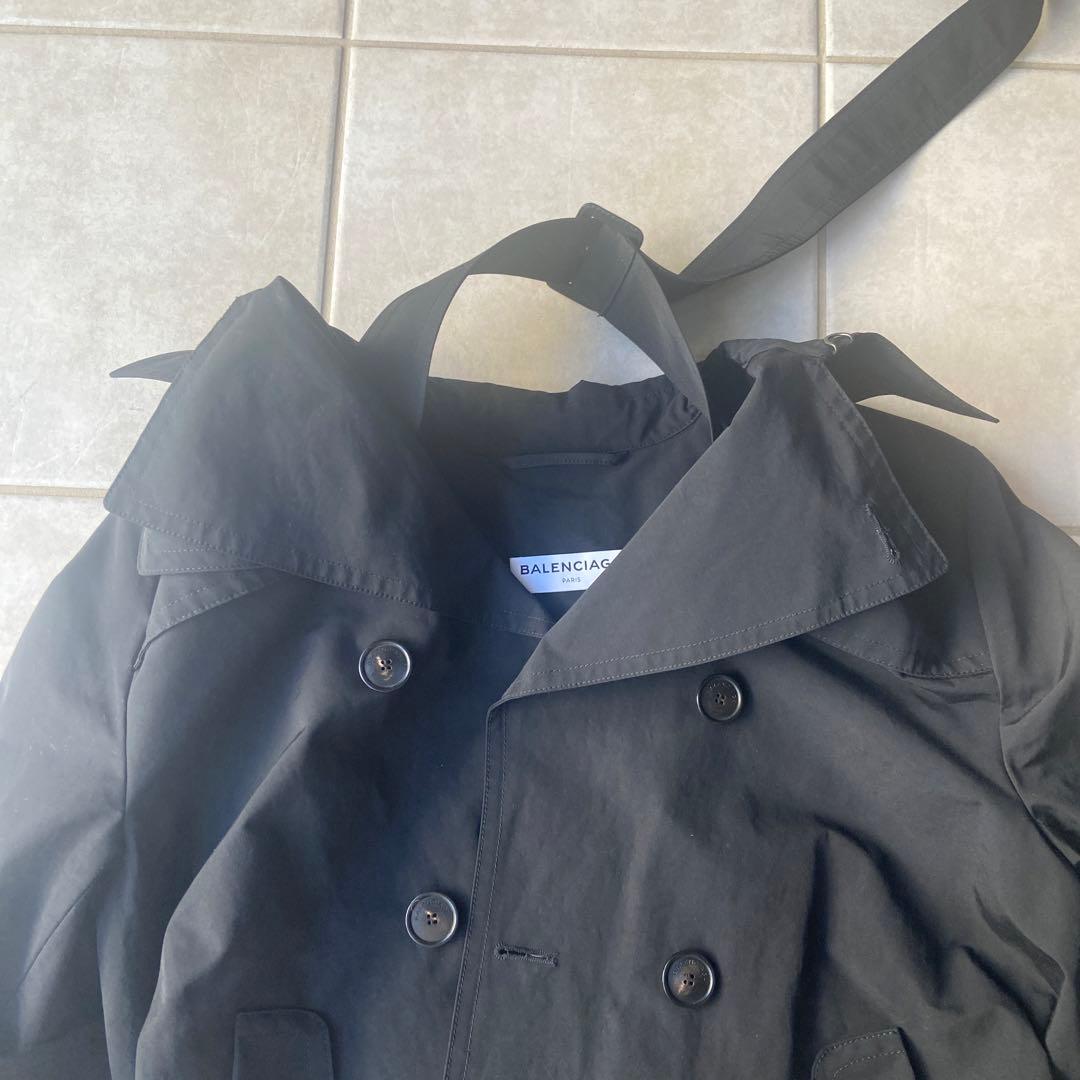 BALENCIAGA バレンシアガ　スイングトレンチコート　ブラック