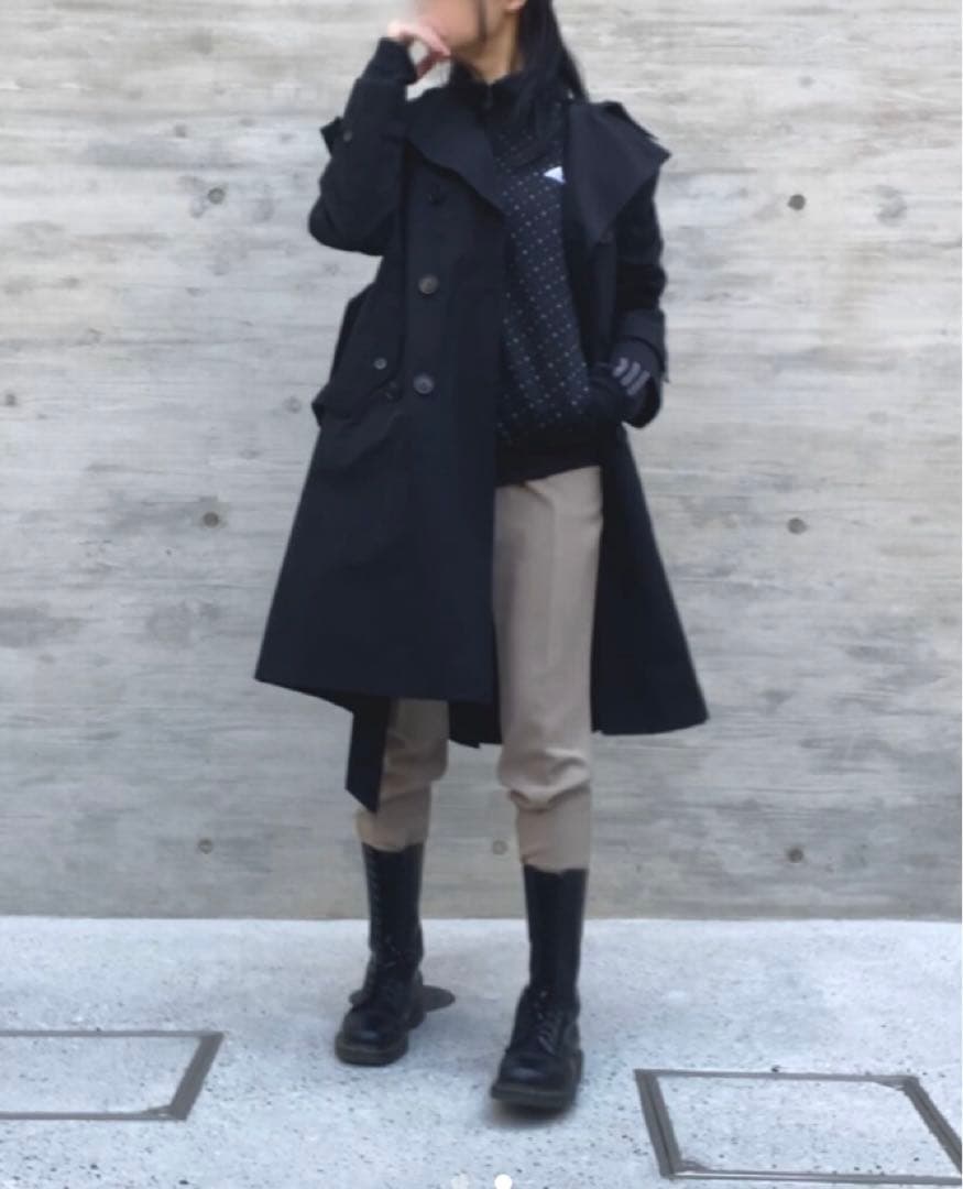 BALENCIAGA バレンシアガ　スイングトレンチコート　ブラック