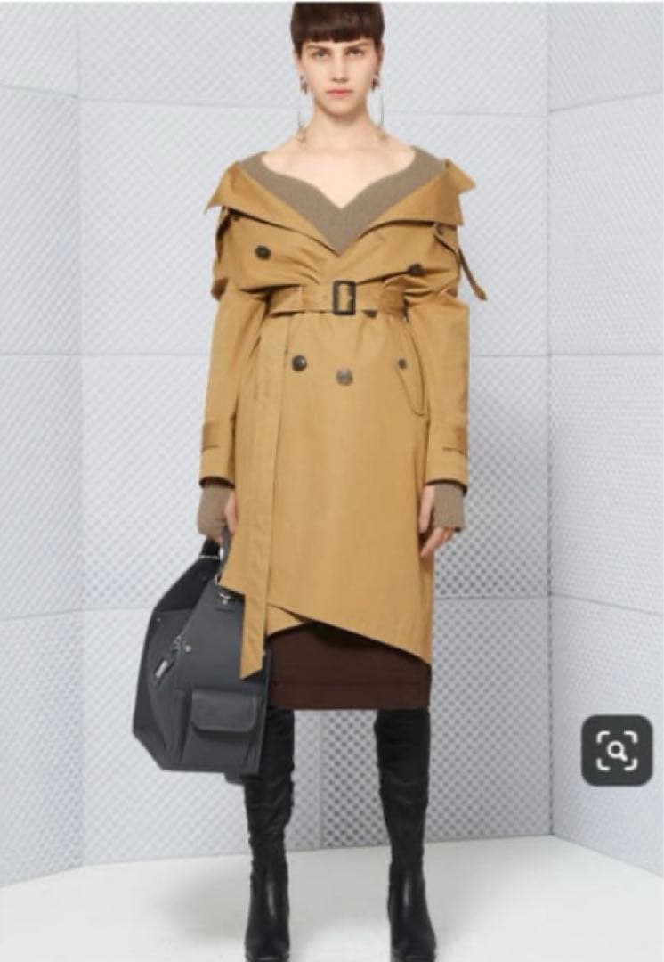 BALENCIAGA バレンシアガ　スイングトレンチコート　ブラック