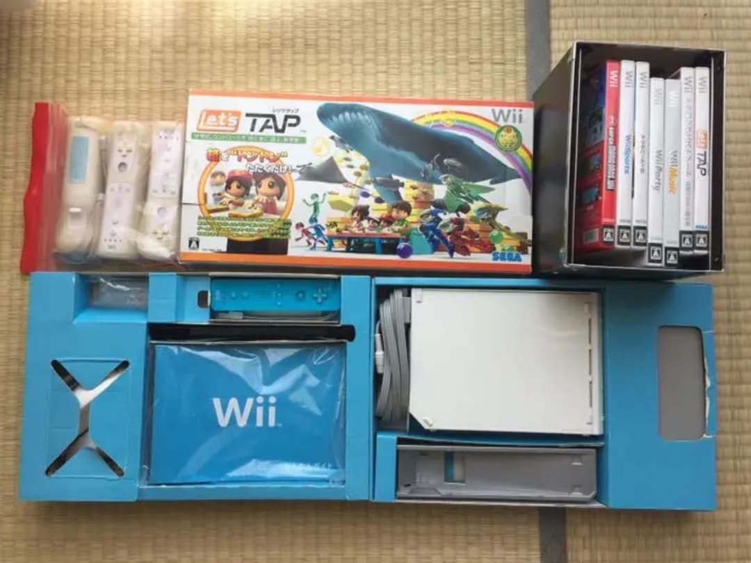 任天堂ニンテンドーWii☆ソフト7枚付き レッツタップ