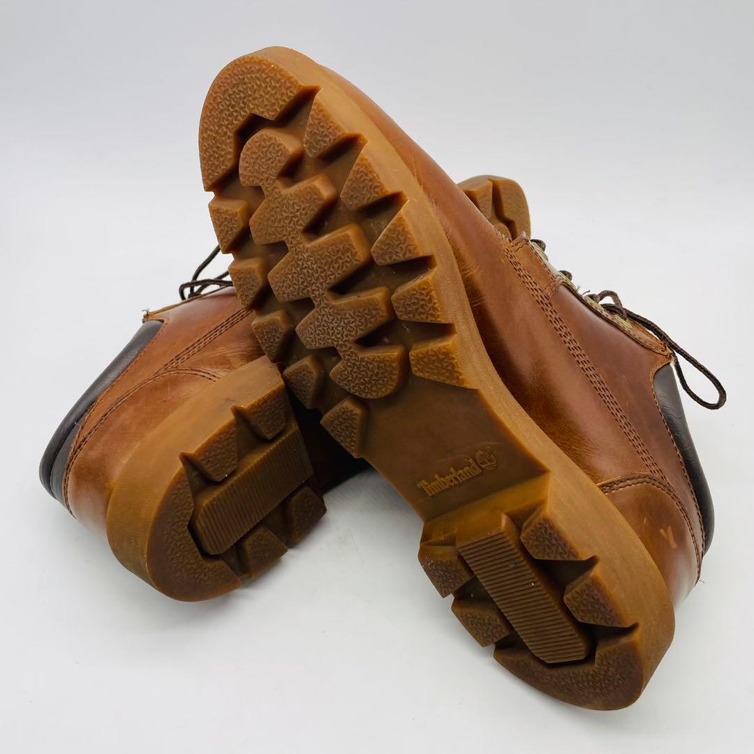 極上本革 ティンバーランドBASIC OX レザー ショートブーツ ブラウン27