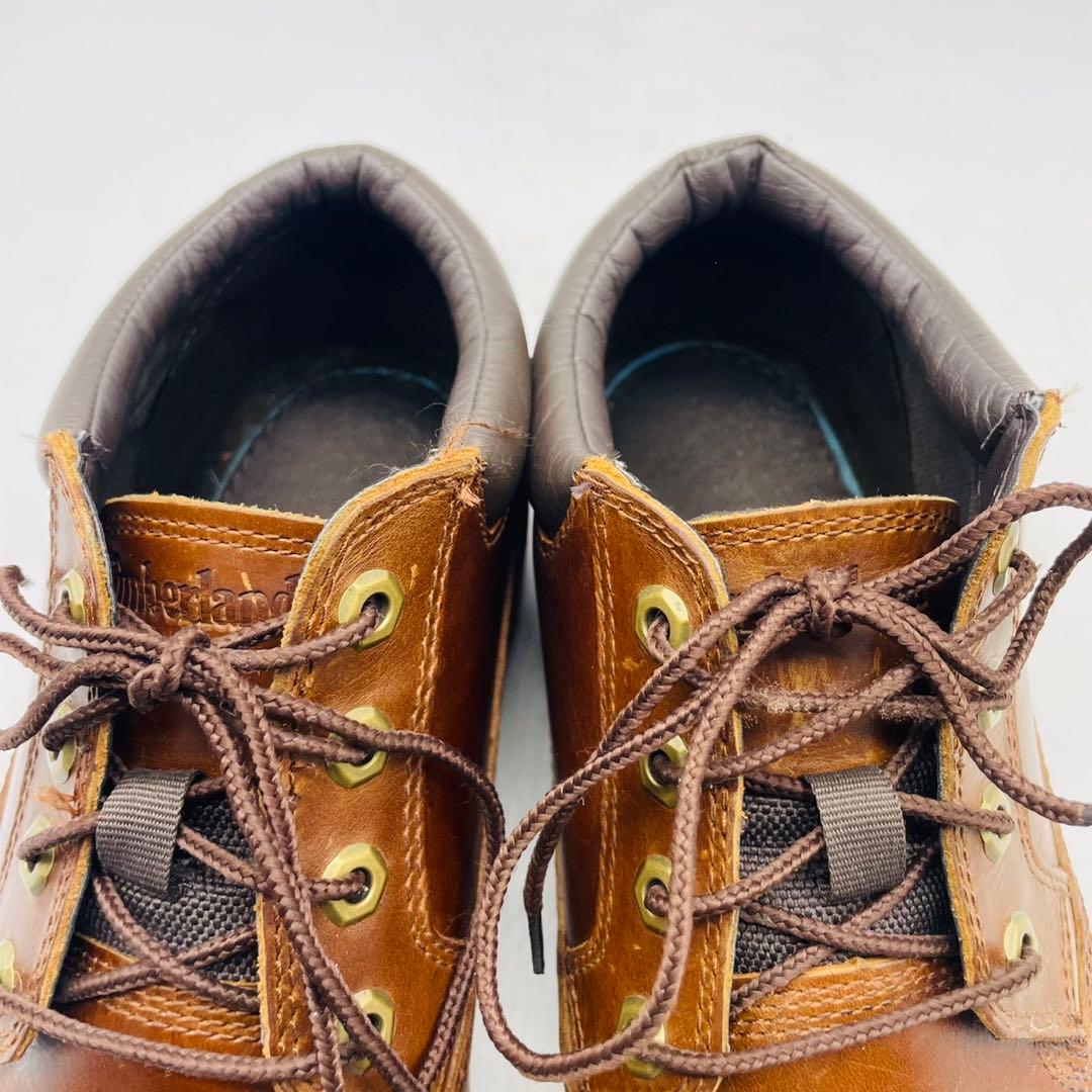 極上本革 ティンバーランドBASIC OX レザー ショートブーツ ブラウン27