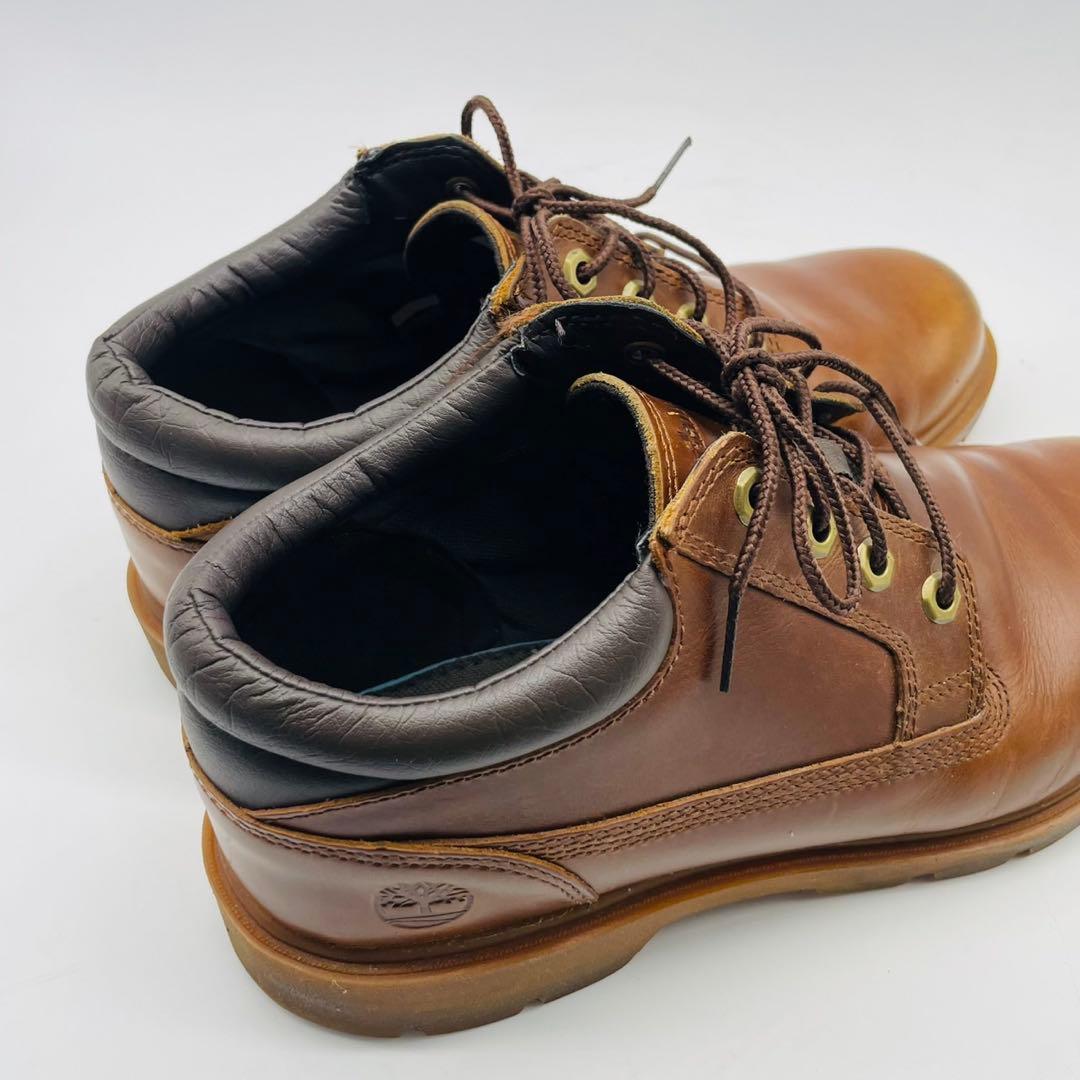 極上本革 ティンバーランドBASIC OX レザー ショートブーツ ブラウン27