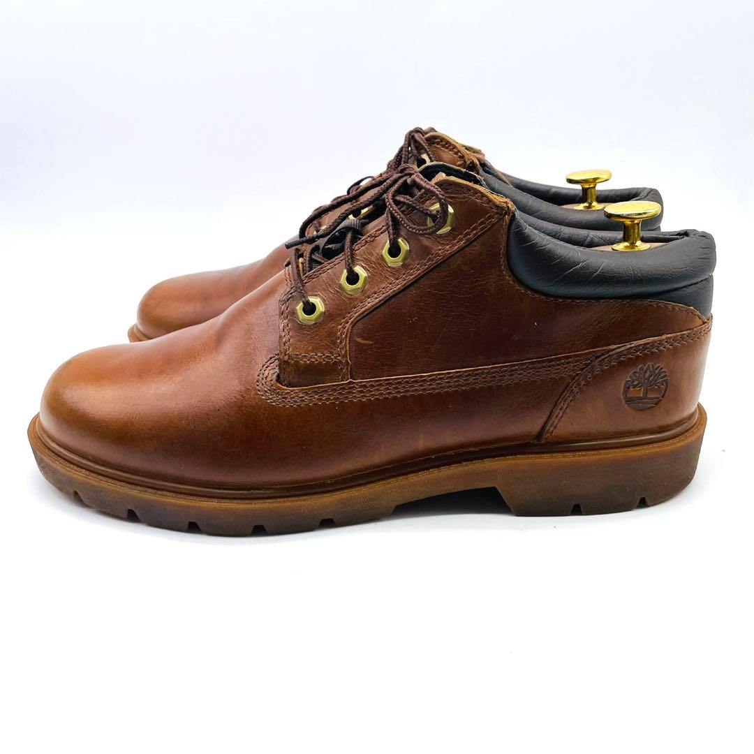 極上本革 ティンバーランドBASIC OX レザー ショートブーツ ブラウン27