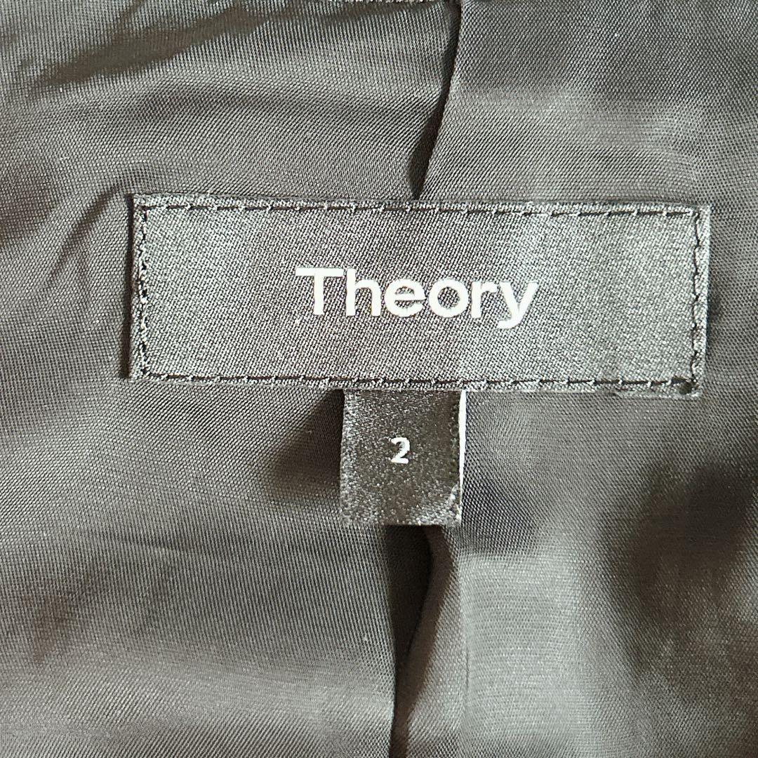 極美品⁂セオリー⁂オーバーラップジャケット　テーラード　ブラック　黒　M