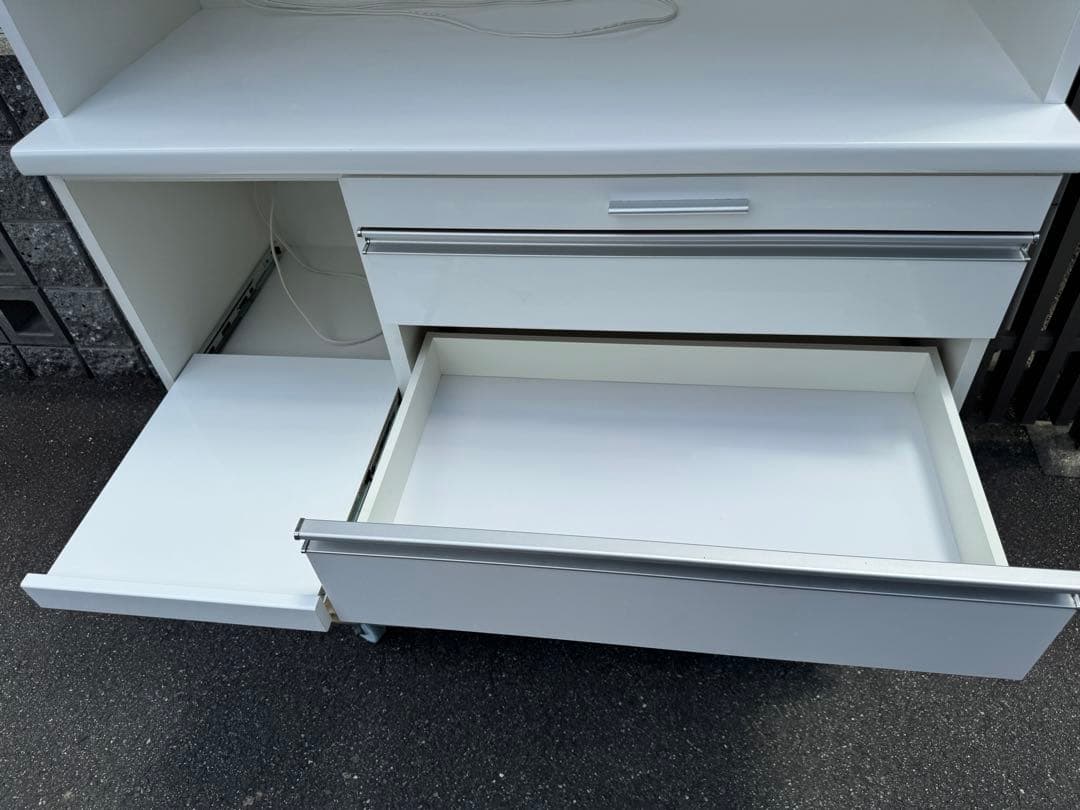 奈良発 120ハイタイプ 松田家具 / 大川 キッチン レンジボード 食器棚