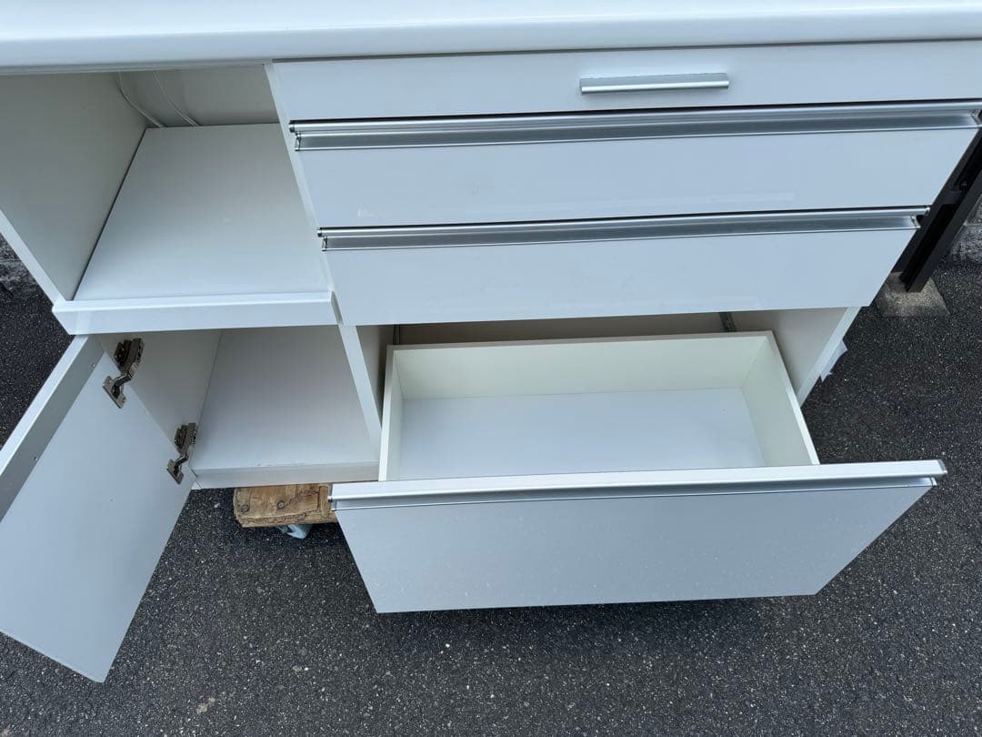 奈良発 120ハイタイプ 松田家具 / 大川 キッチン レンジボード 食器棚