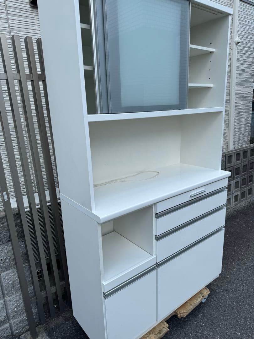 奈良発 120ハイタイプ 松田家具 / 大川 キッチン レンジボード 食器棚