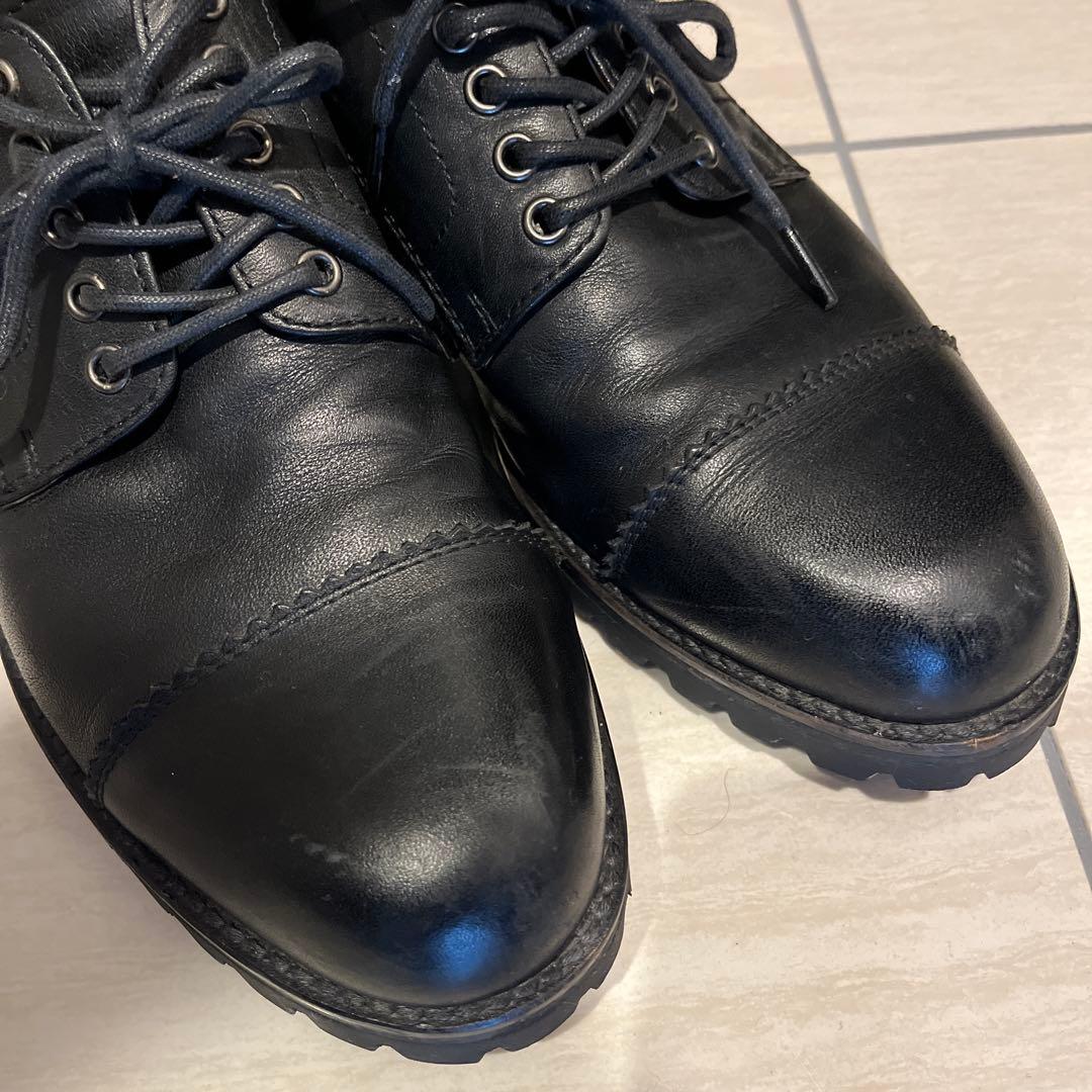 靴 PADRONE DERBY STRAIGHT TIP SHOES