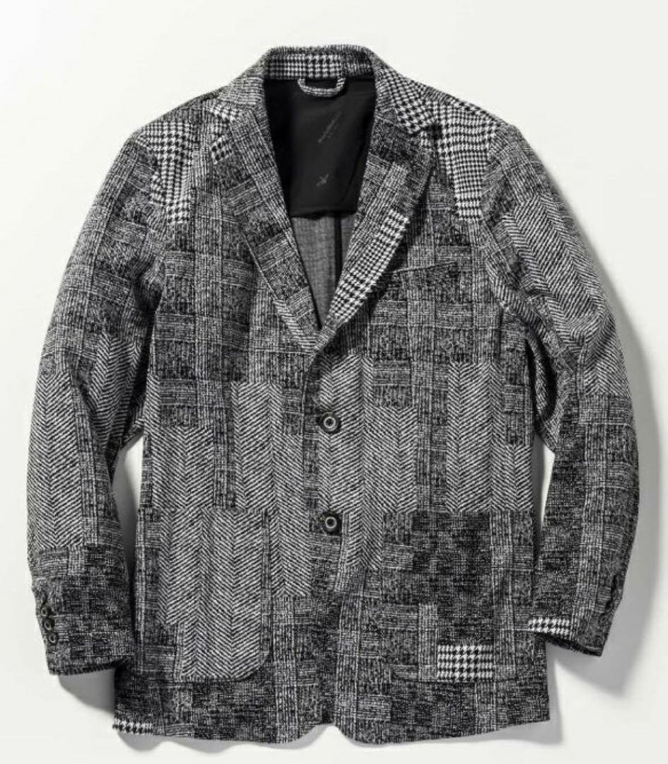 1PIU1UGUALE3 RELAXハウンドトゥースジャガードジャケット＋パンツ