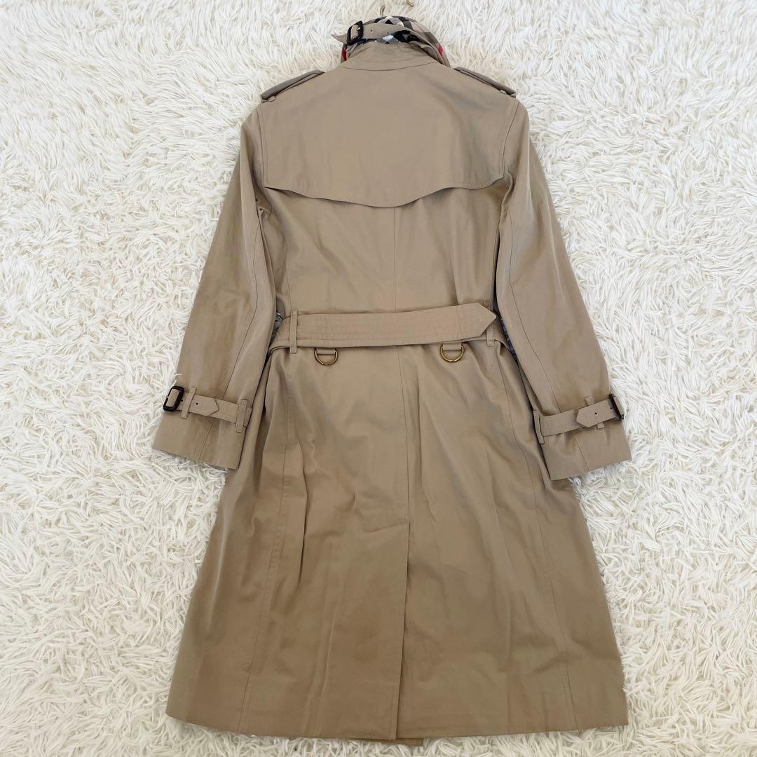 美品　バーバリー　ケンジントン　トレンチコート　メガチェック　ハニーベージュ　M
