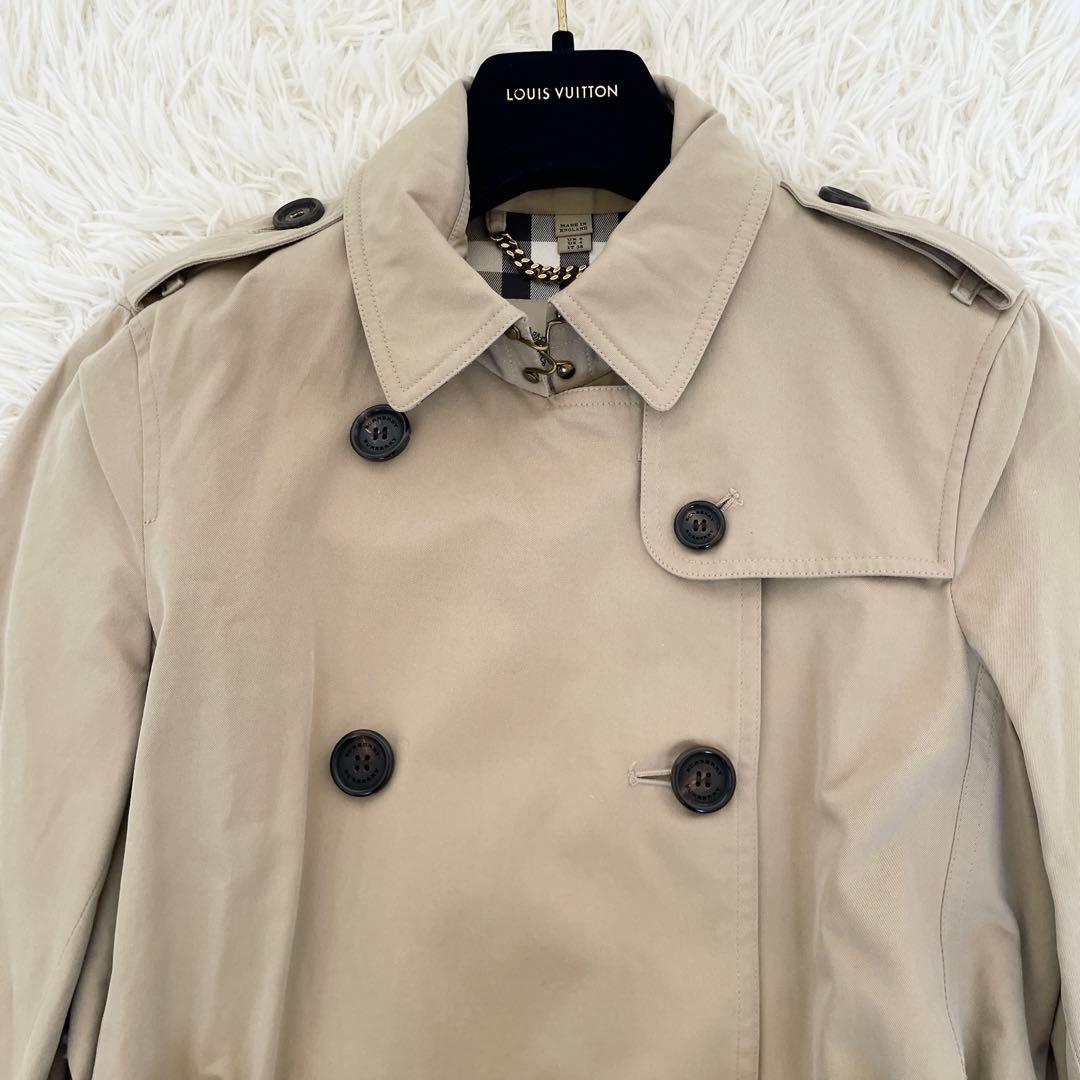 美品　バーバリー　ケンジントン　トレンチコート　メガチェック　ハニーベージュ　M