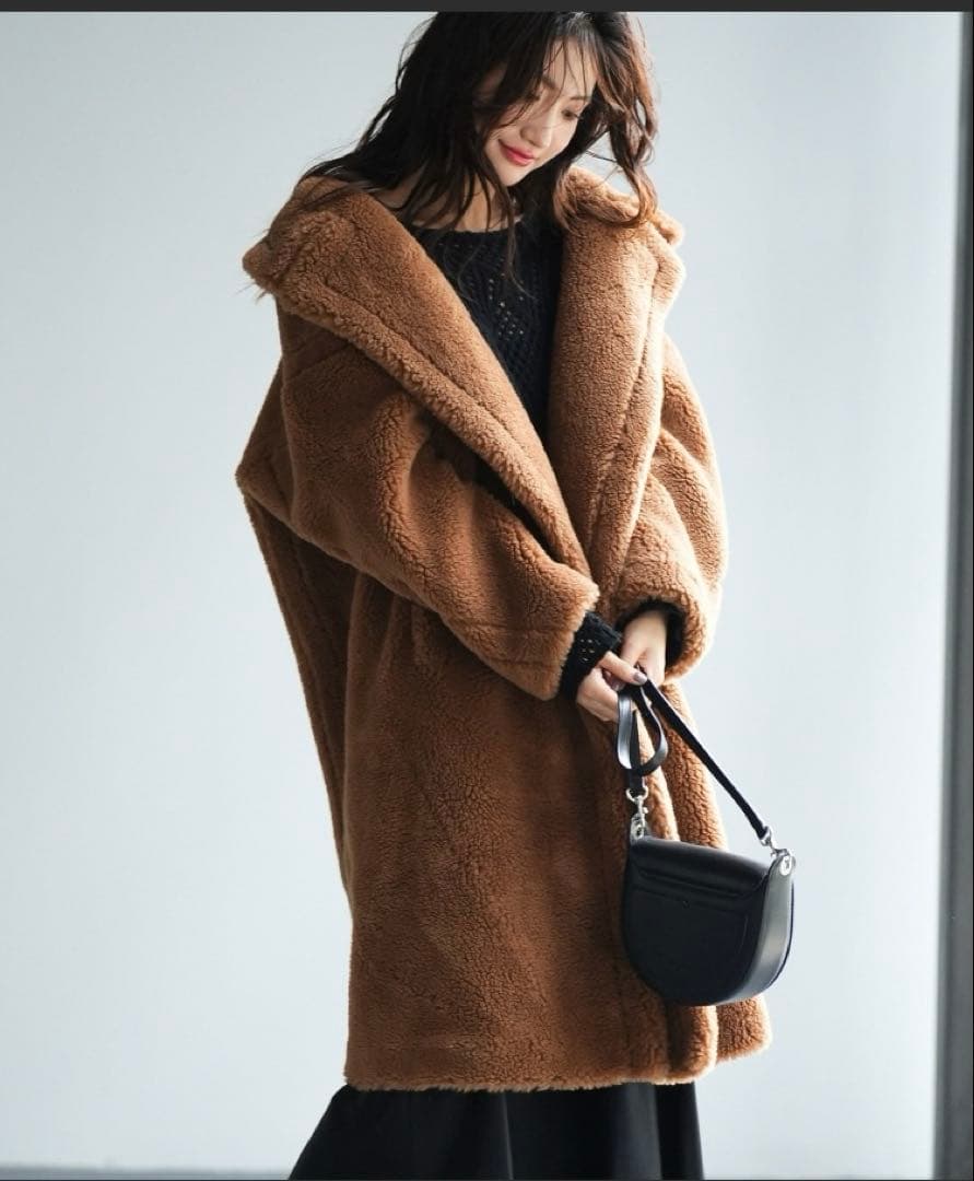 新品タグ付　SAISON DE PAPILLON ロングボアコート　ZARA