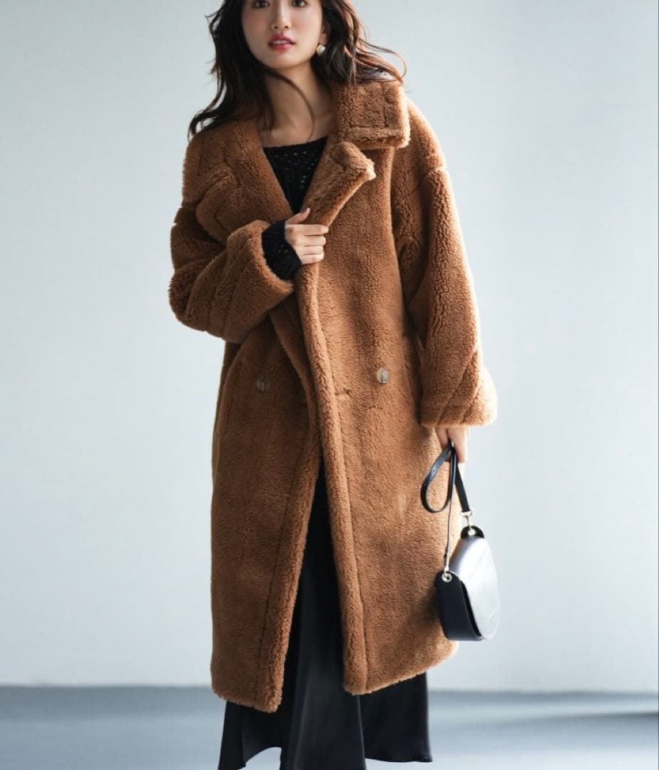 新品タグ付　SAISON DE PAPILLON ロングボアコート　ZARA