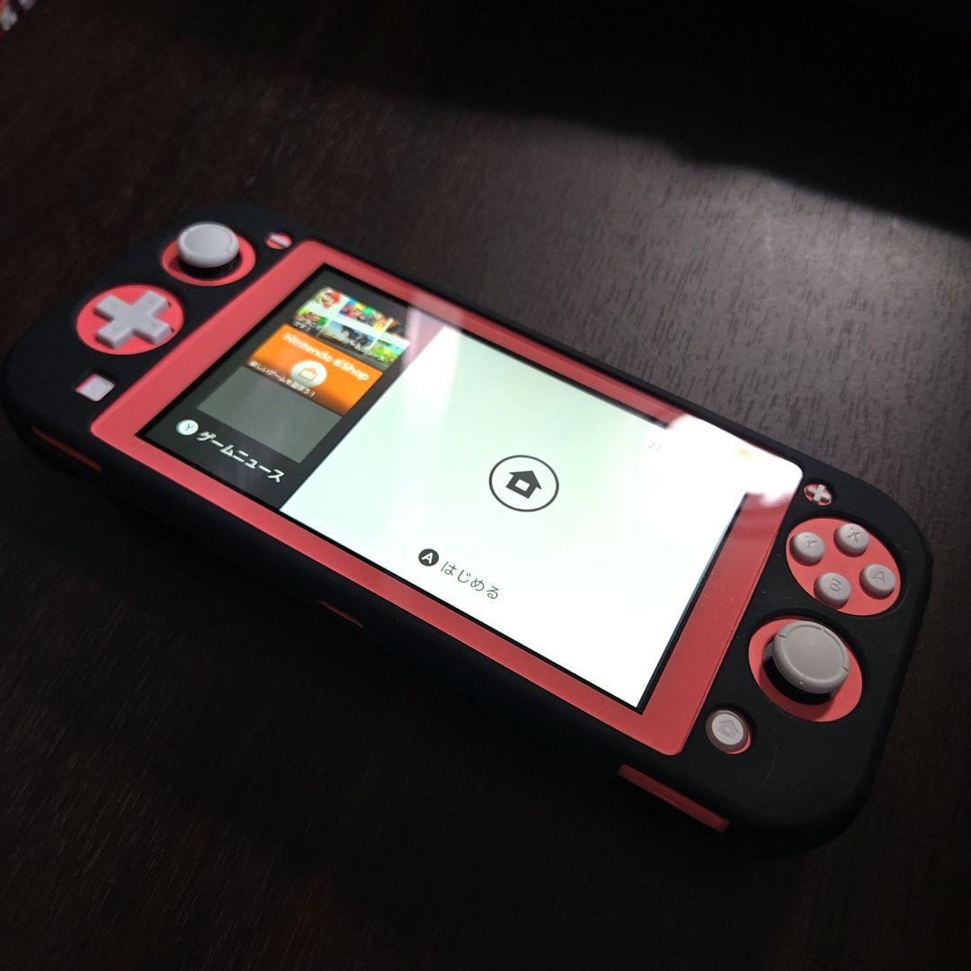 【美品】Switch Lite コーラルピンク カバー&マイクロSD付き