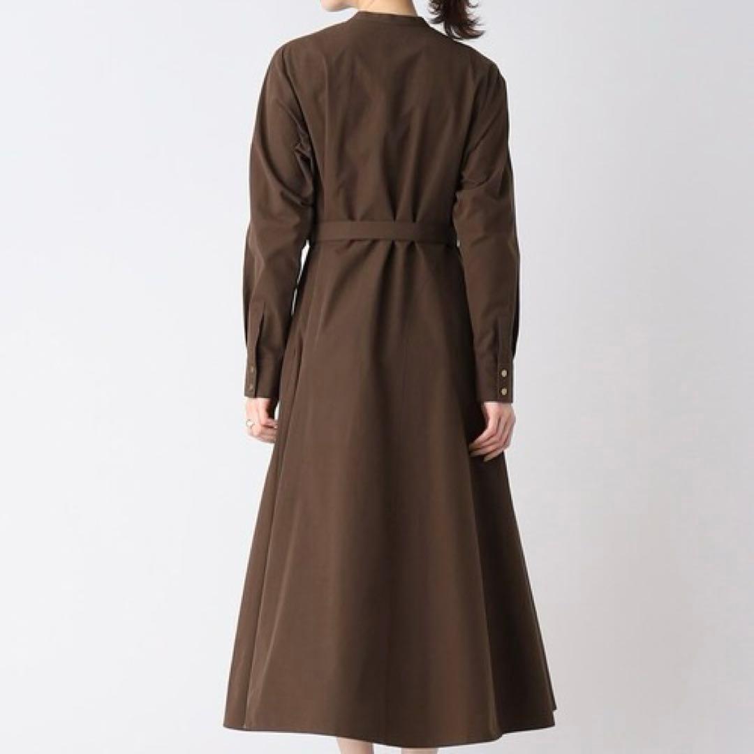 新品タグ付✨アンタイトル Oggi掲載 2WAYフレアシャツドレス ブラウン　S