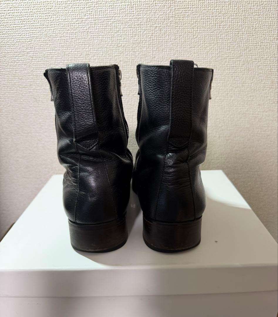 靴 LIDNM Llife SLIGHT SQUARE ZIP BOOTS
