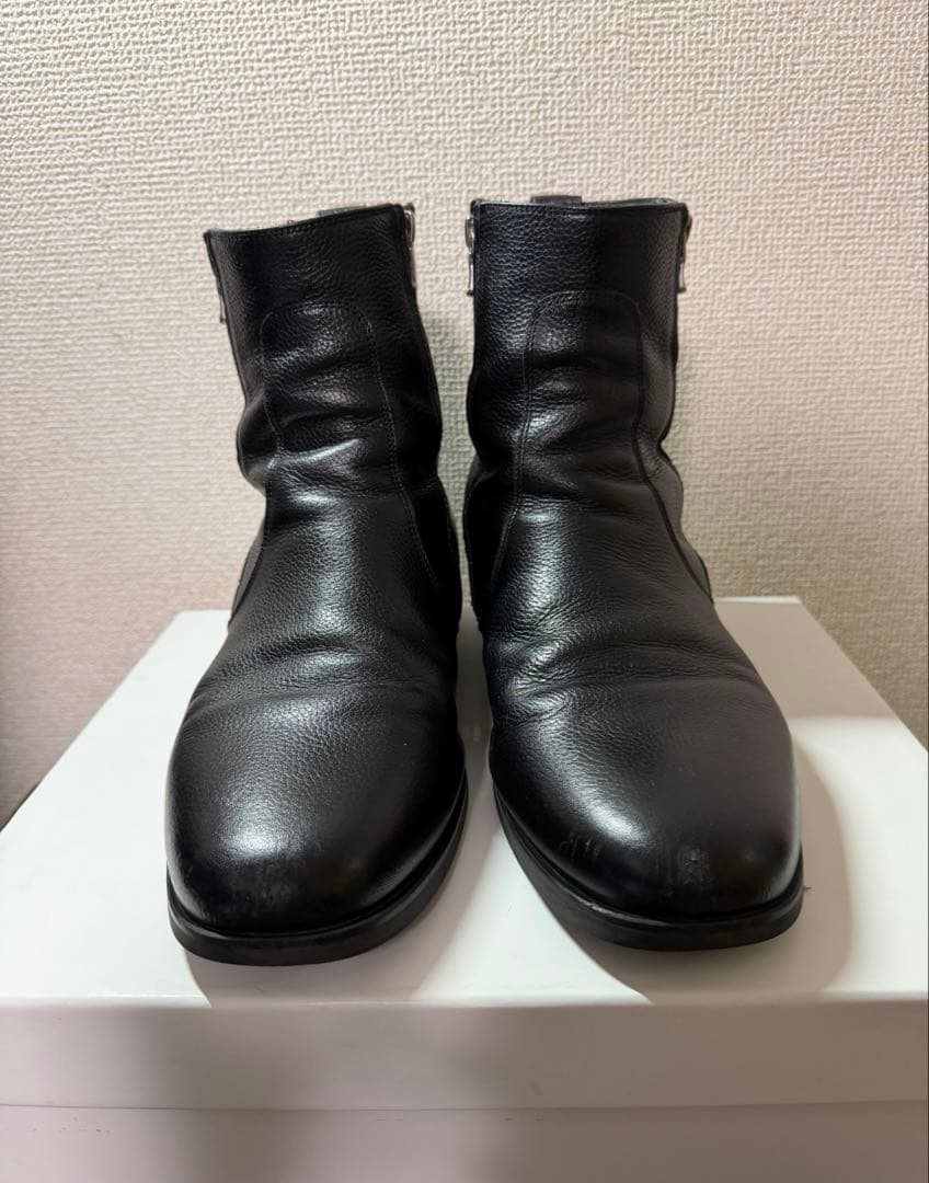 靴 LIDNM Llife SLIGHT SQUARE ZIP BOOTS
