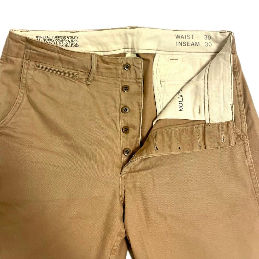 希少 RRL 45カーキ チノusarmy ヴィンテージ ラルフローレン