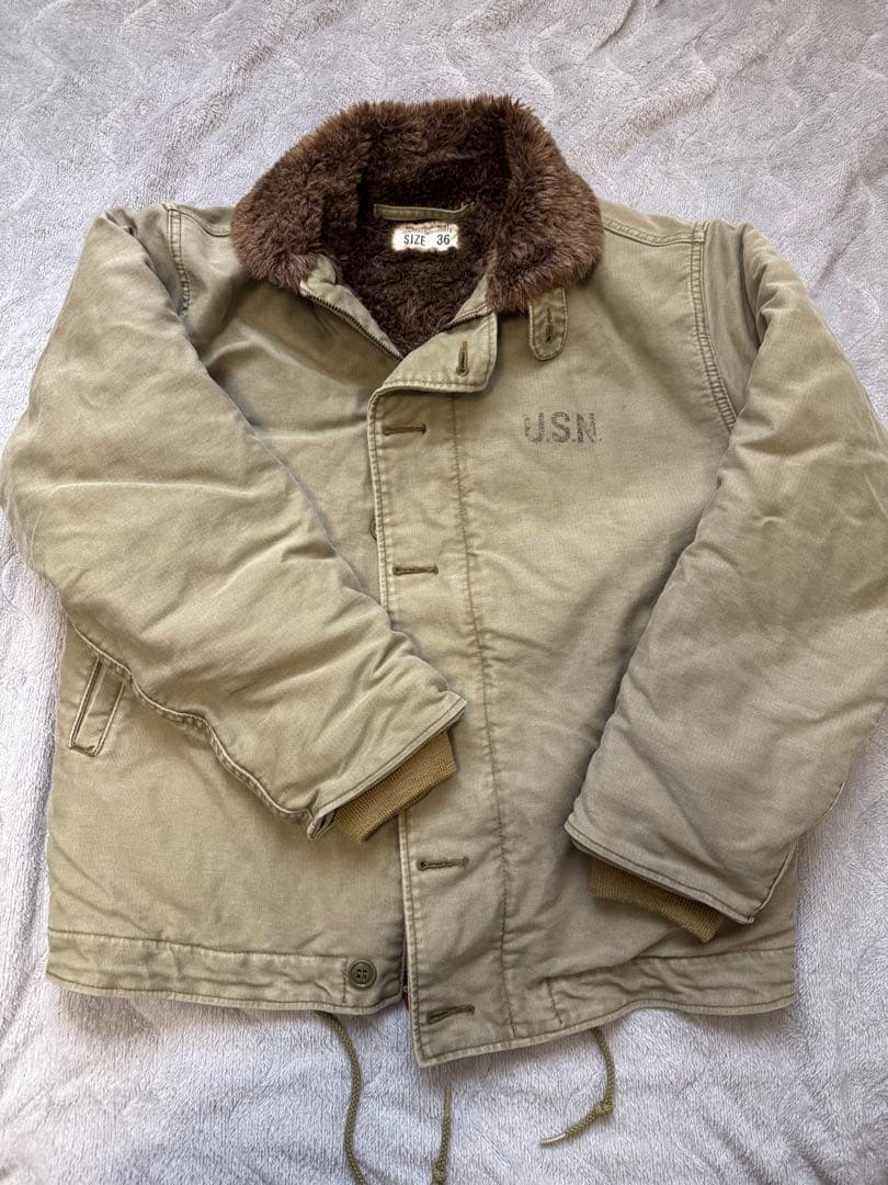 Houston N-1デッキジャケット　USEDWASHモデル サイズ36