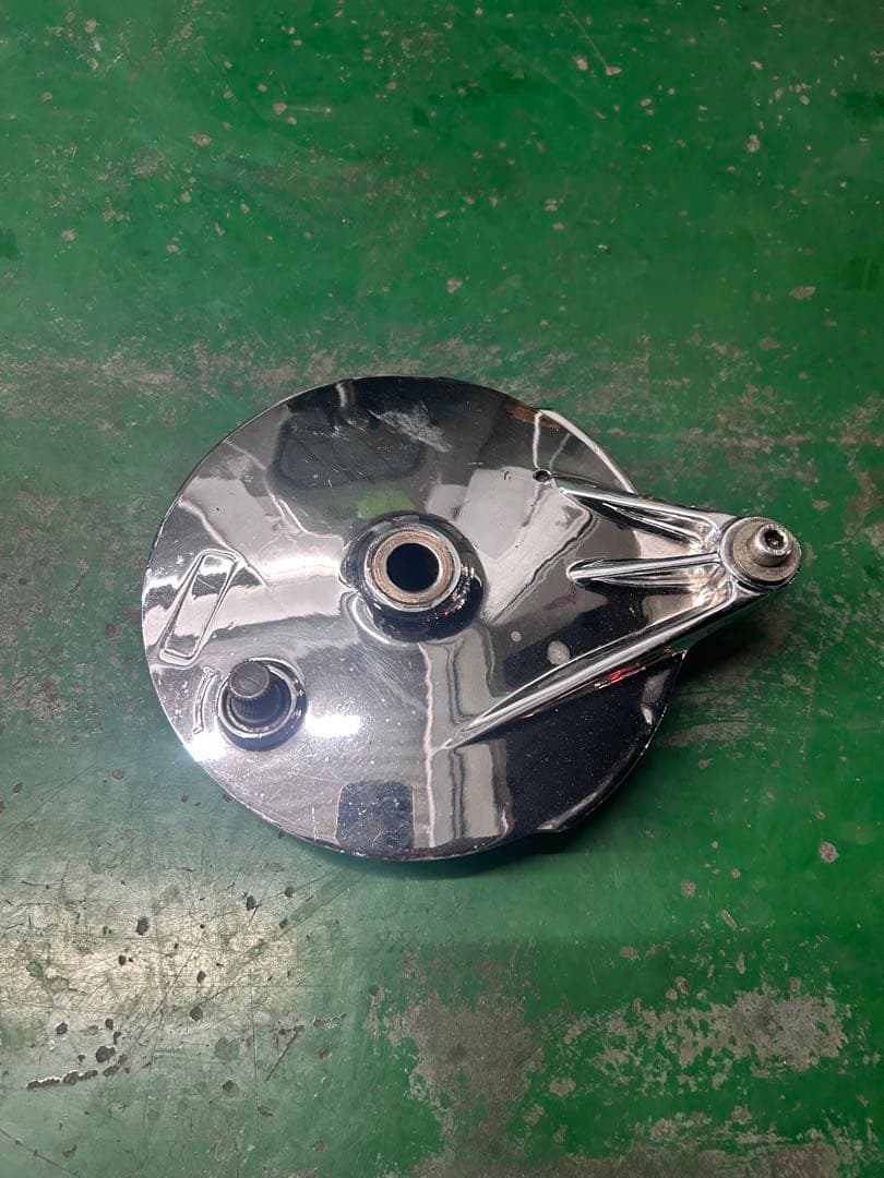 もと絶版GSX400E 刀　リアブレーキ　メッキドラム　パネル　　当時物