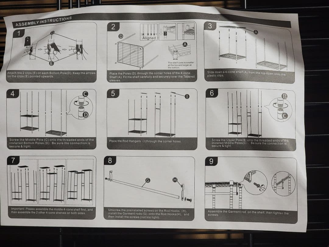 ハンガーラック 金属製 棚付き 突っ張り式 ブラック 幅180 高194